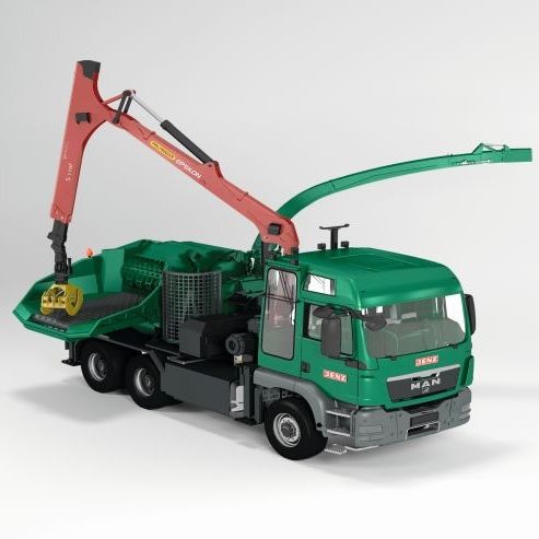 Broyeur de branches monté sur camion - HEM 583 R-Truck - JENZ GmbH Maschinen- und Fahrzeugbau - à moteur thermique