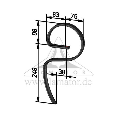 Dent à ressort - 120 8814 - LAMATOR GmbH - pour herse / universelle / en métal