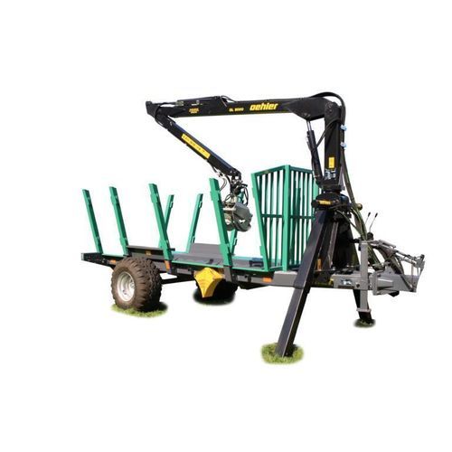 Remorque autochargeuse - OL EHK 80 - Oehler Maschinen Fahrzeugbau GmbH - à 1 essieu / forestière / 0 t...10 t