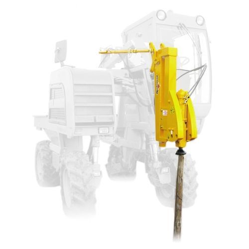 Enfonce-pieux hydraulique - VIBRESCOPIC II - RABAUD - monté sur tracteur