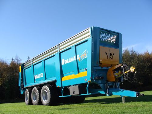 Épandeur de fumier traîné - ROLLMAX 8735 - Rolland - à hérissons verticaux / à 3 essieux