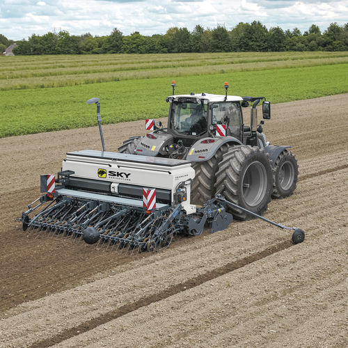 Semoir en ligne mécanique - Tramline - SKY Agriculture - monté sur tracteur / avec attelage trois points