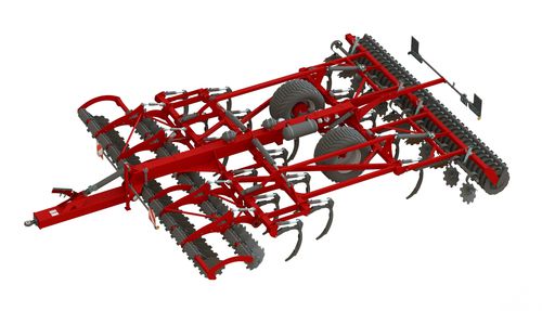 Cultivateur traîné - FINISHER - SMS CZ s.r.o. - pliable / avec rouleau / pour l'ameublissement du sol