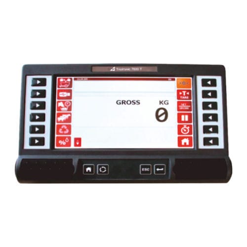 Indicateur de poids embarqué - Triotronic 7600T - Trioliet B.V. - avec écran tactile / pour tracteur