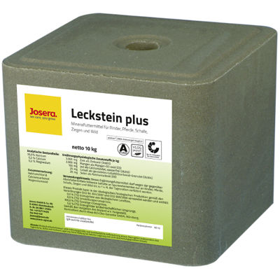 Pierre à lécher pour bovins - Leckstein plus - JOSERA Tierernährung - au sel / aux oligo-éléments / biologique