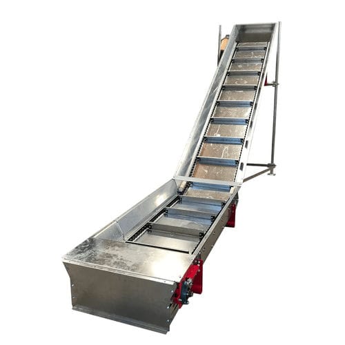 Convoyeur d'alimentation - Rovibec Agrisolusions - à chaînes / incliné