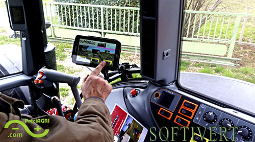 Contrôleur d'intrants de culture embarqué - SoftiDose - Softivert - avec écran / pour applications d'engrais / pour tracteur