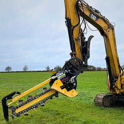 Trancheuse de sol hydraulique - MH45 - AFT Trenchers  Limited - avec chaîne / montée sur tracteur / automotrice