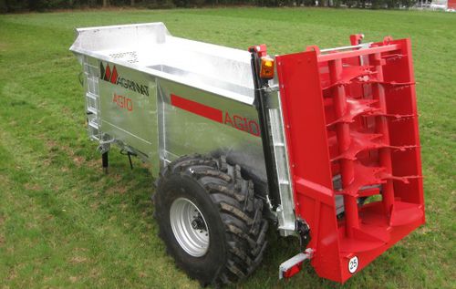 Épandeur de fumier traîné - AG series - Agrimat - à hérissons verticaux / à 1 essieu