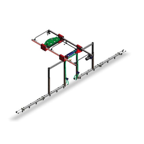 Rampe d'irrigation pour serre - TO56-2R - Mosa Green - alimentation par tuyau / suspendue / guidage avec câble hors sol