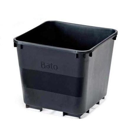 Pot en plastique - 6VP047 - Bato Plastics B.V. - carré / noir / blanc
