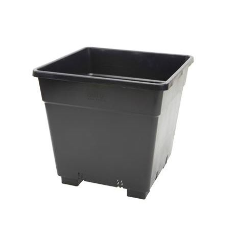 Pot en plastique - 6VP25,6VP25-R - Bato Plastics B.V. - carré / noir