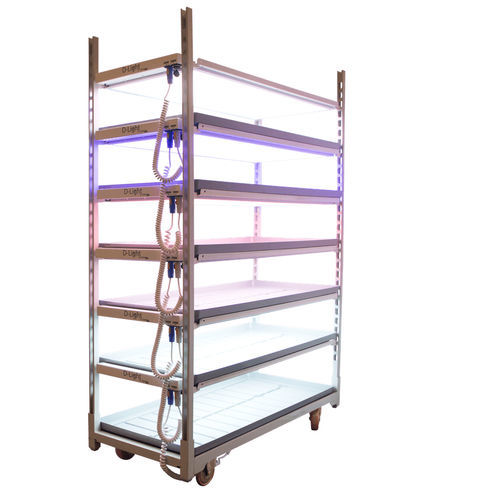 Chariot de transport pour serre - D-light - Visser Horti Systems - à étagères