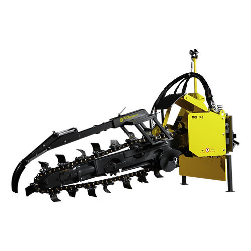 Trancheuse de sol avec chaîne - MCT 140 - MAKBRENT - pour chargeuse compacte