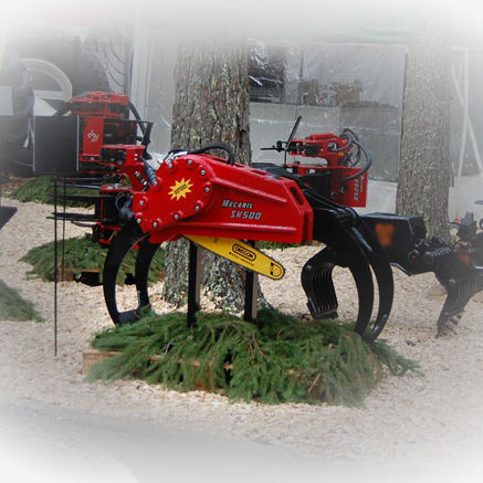 Pince à grumes agricole - SK500 - Mecanil Oy AB - pour grue / avec tronçonneuse