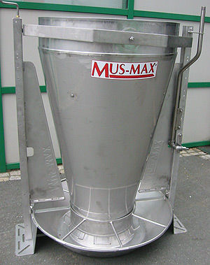 Trémie d'alimentation pour porcs - VM, EM Series - MUSMAX - en acier inoxydable / circulaire / automatique