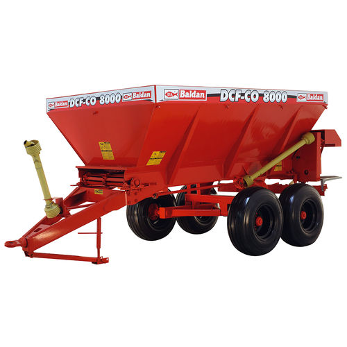 Épandeur d'engrais traîné - DCF-CO - serafinmachinery - à la chaux / grande largeur
