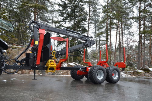 Grue forestière montée sur remorque - 580 Swingtrac - igland - à flèche articulée