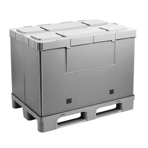 Caisse-palette en plastique - CabCube HyQ 1208 (1208 3R) - Cabka Group GmbH - avec couvercle / emboîtable / gerbable