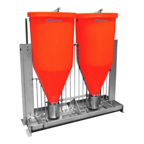 Trémie d'alimentation pour porcs - B2 - PORINOX SL - en polypropylène / en acier inoxydable / multi-accès
