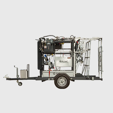 Cage de traitement pour vaches - HT1-G - ALSAC MAKINE - hydraulique / pour le soin des onglons / mobile