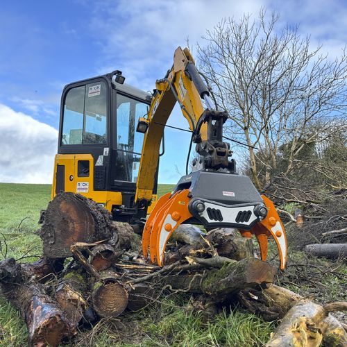 Pince à grumes forestière - SX700 - MDE Machinery Ltd - pour mini-pelles / versatile / de manutention