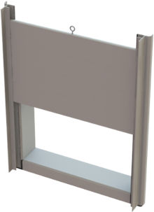 Porte pour bâtiment d'élevage - KU series - Scan-Air - en plastique / isolée / fermeture automatique