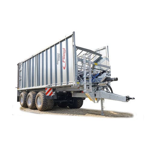 Remorque plateau avec ridelles - ASW 3 sesries - Fliegl Agrartechnik GmbH - à 3 essieux / agricole / à fond poussant