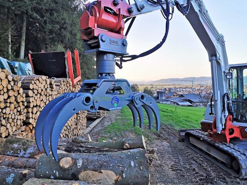 Pince à grumes forestière - GRP - Idrobenne - pour grue / pour excavatrice / de manutention