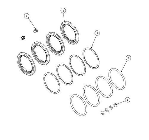 Kit de réparation de frein pour JCB - 120.3203.909 - Madal Srl - OEM / avec joint intégré