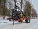 grue forestière montée sur remorque / à flèche articulée