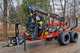 grue forestière montée sur remorque / montée sur tracteur / à flèche articulée / pour broyeur de branches