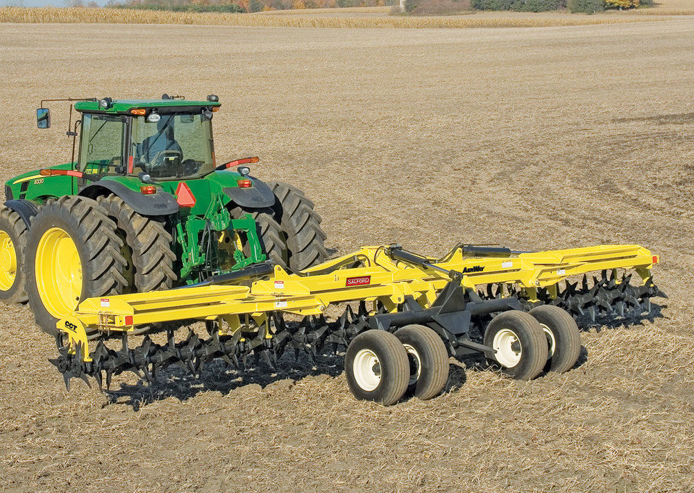 Towed soil aerator CCT series Salford Group Inc. folding