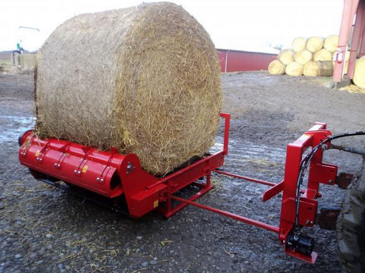 Mounted bale unroller RondoDan HEVA ApS feeding / for square