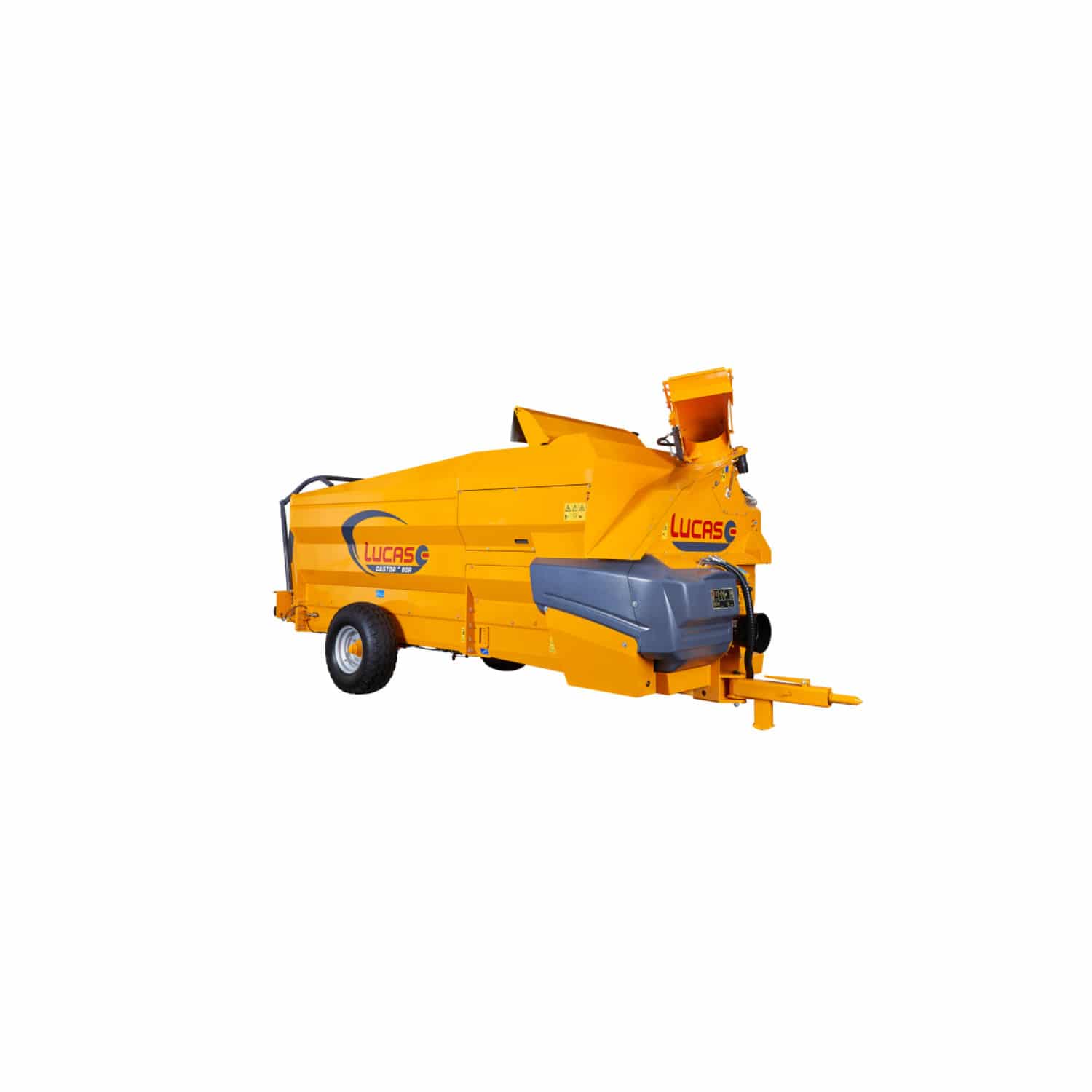 Towed straw blower Castor 306080R LUCAS.G for round bales / PTO