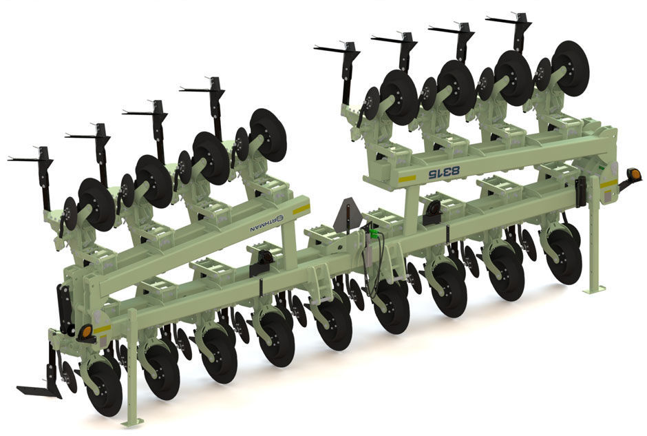 Mounted field cultivator 8315 Orthman with gauge wheels / folding