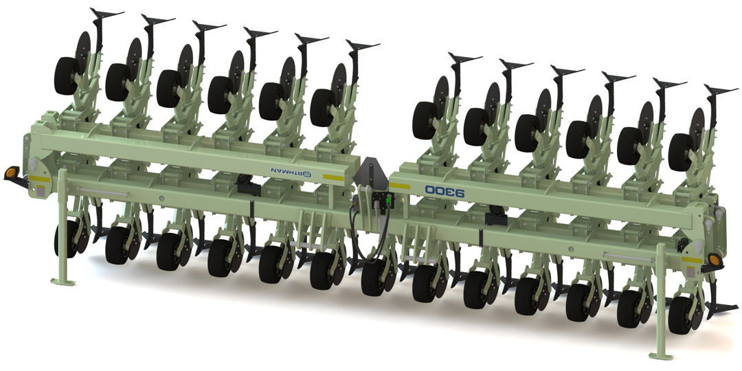Mounted field cultivator 9300 Orthman with gauge wheels / folding