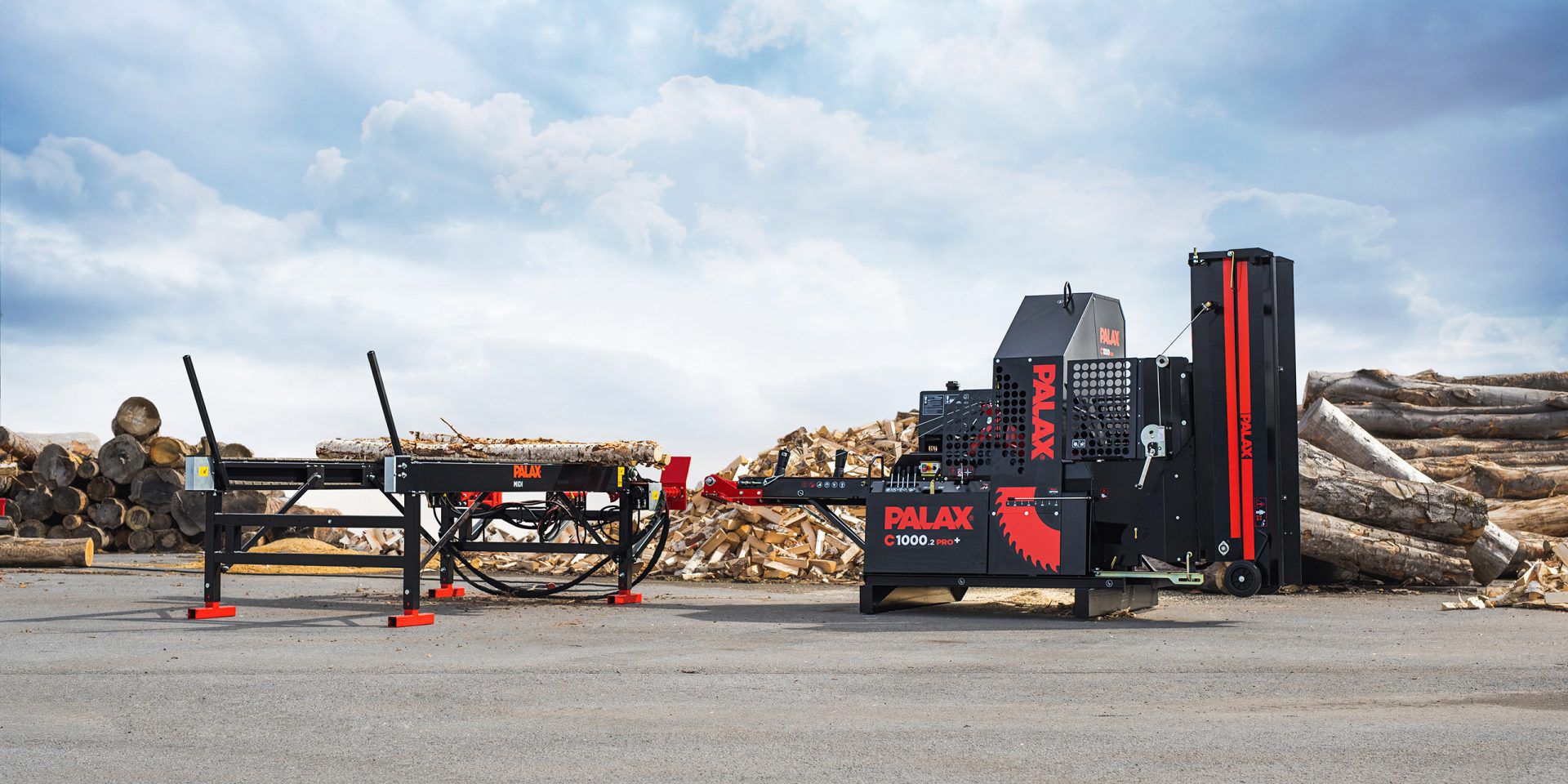 Circular saw firewood processor C1000 PRO+ PALAX with belt