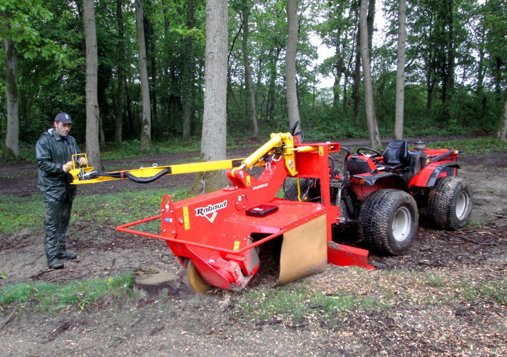 Tractormounted stump grinder XYLOCROK 55 T RABAUD PTOdriven