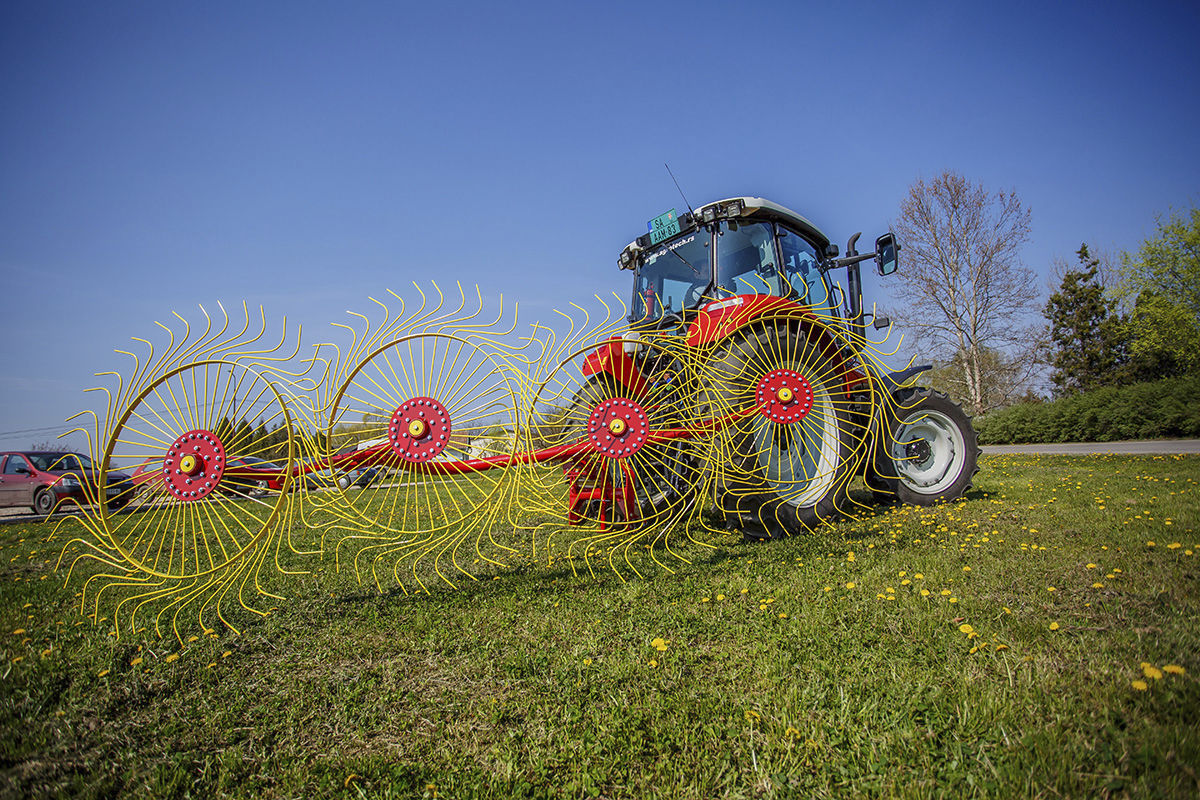 Rotary rake SUNCE TERMOMETAL side delivery / multirotor