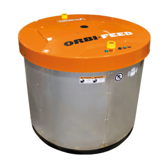 Robotic feed pusher ORBIFEED Valmetal selfpropelled