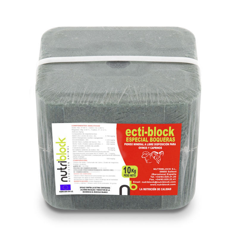 Goat lick block ECTI NUTRIBLOCK for sheep / with trace elements