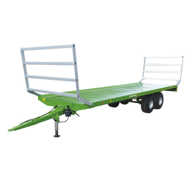 Flatbed trailer - SP Series - Ponge - mounted / 2-axle / for bale