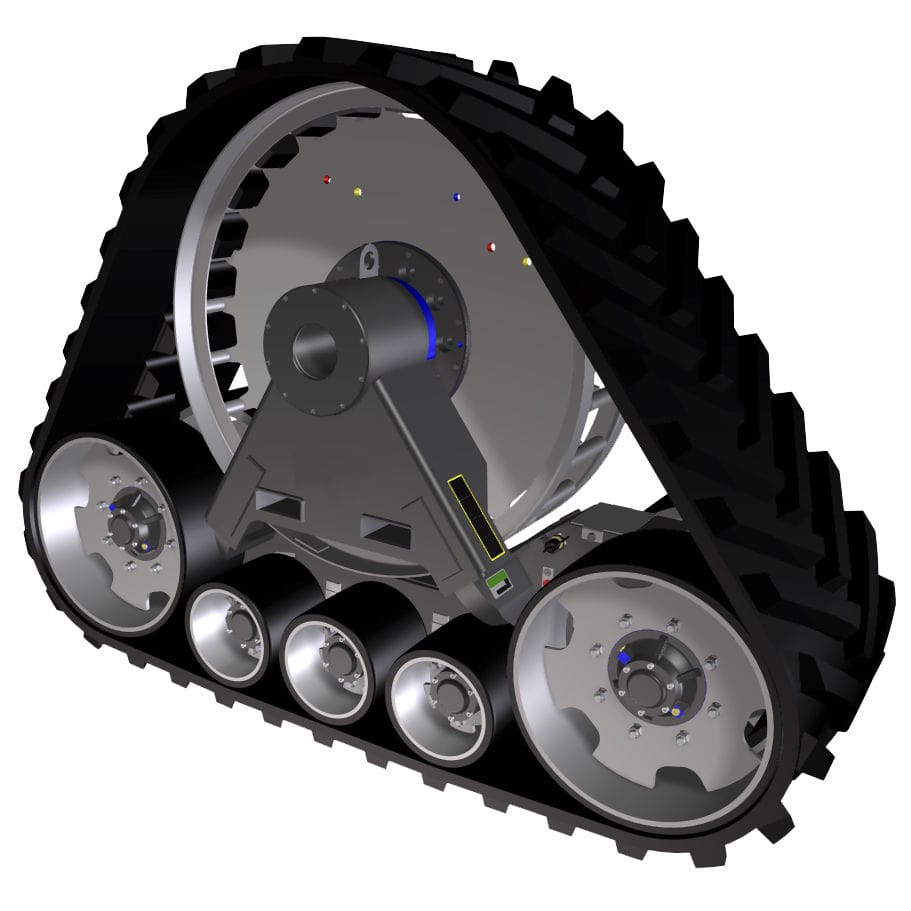 Tractor track conversion system OC Zuidberg for harvesters