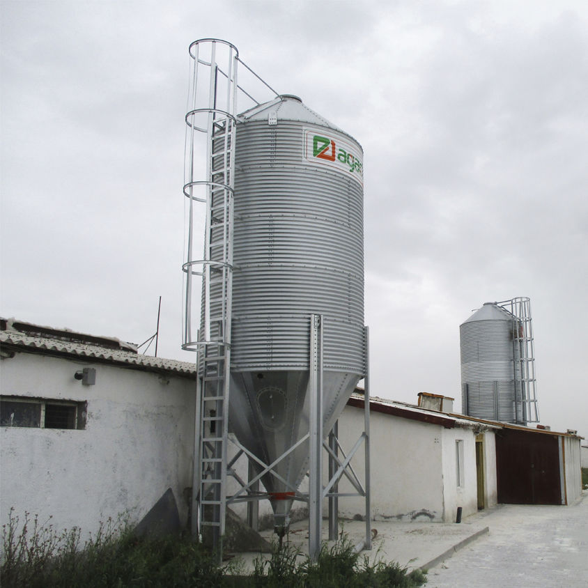 Animal feed silo Feed Silos AGACLI silo metal / round / conebottom