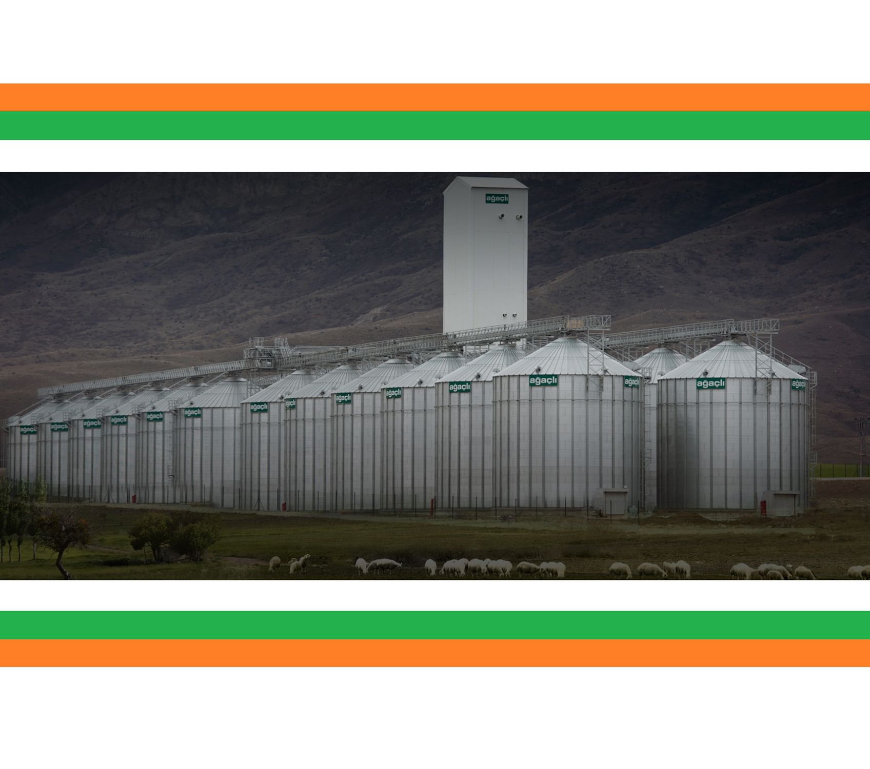 Grain silo Flat Bottom Silos AGACLI silo galvanised steel / steel