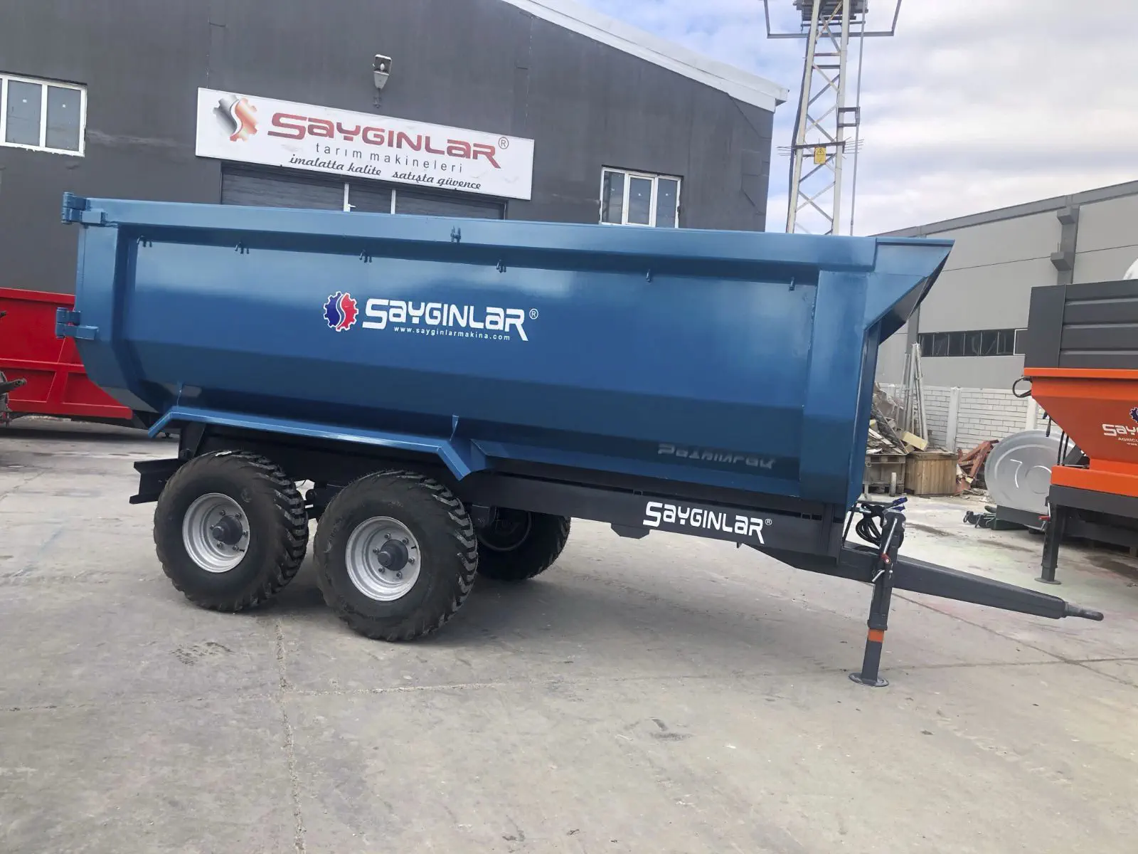 Dump trailer - SY8T2D-JUMBO - Sayginlar Agriculture Machinery Ltd. - tandem  axle / agricultural / 8 ton, image size:1600x1200