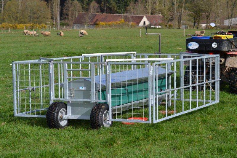 Lamb Hopper Feeder Galvanized Steel Multi Access Trailer