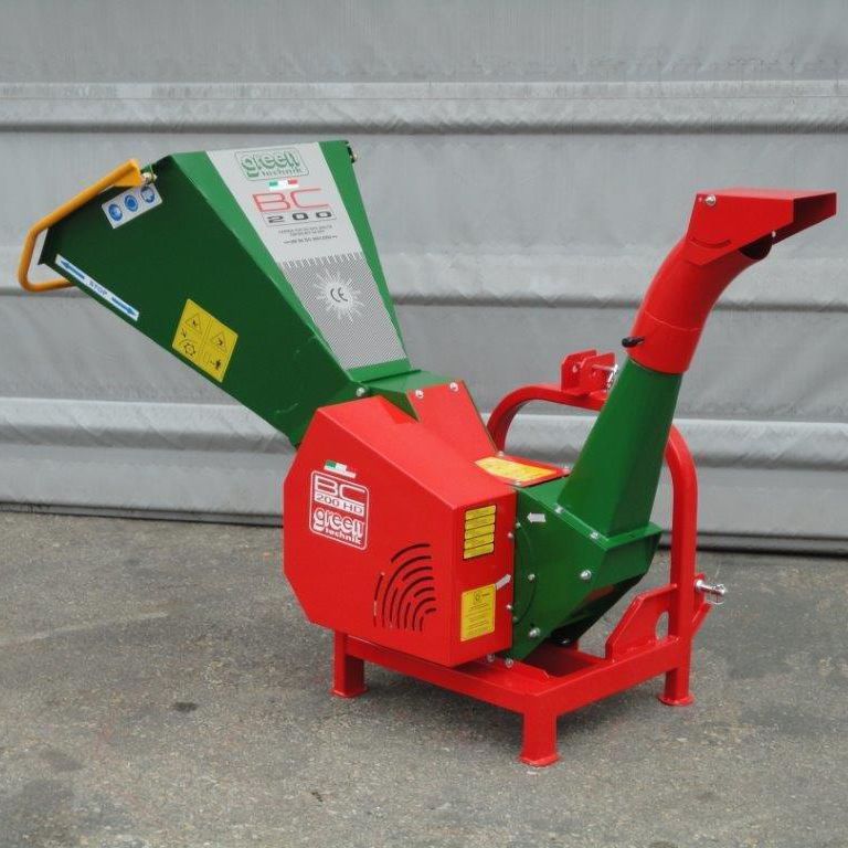 Mounted wood chipper BC200 Green Technik PTOdriven