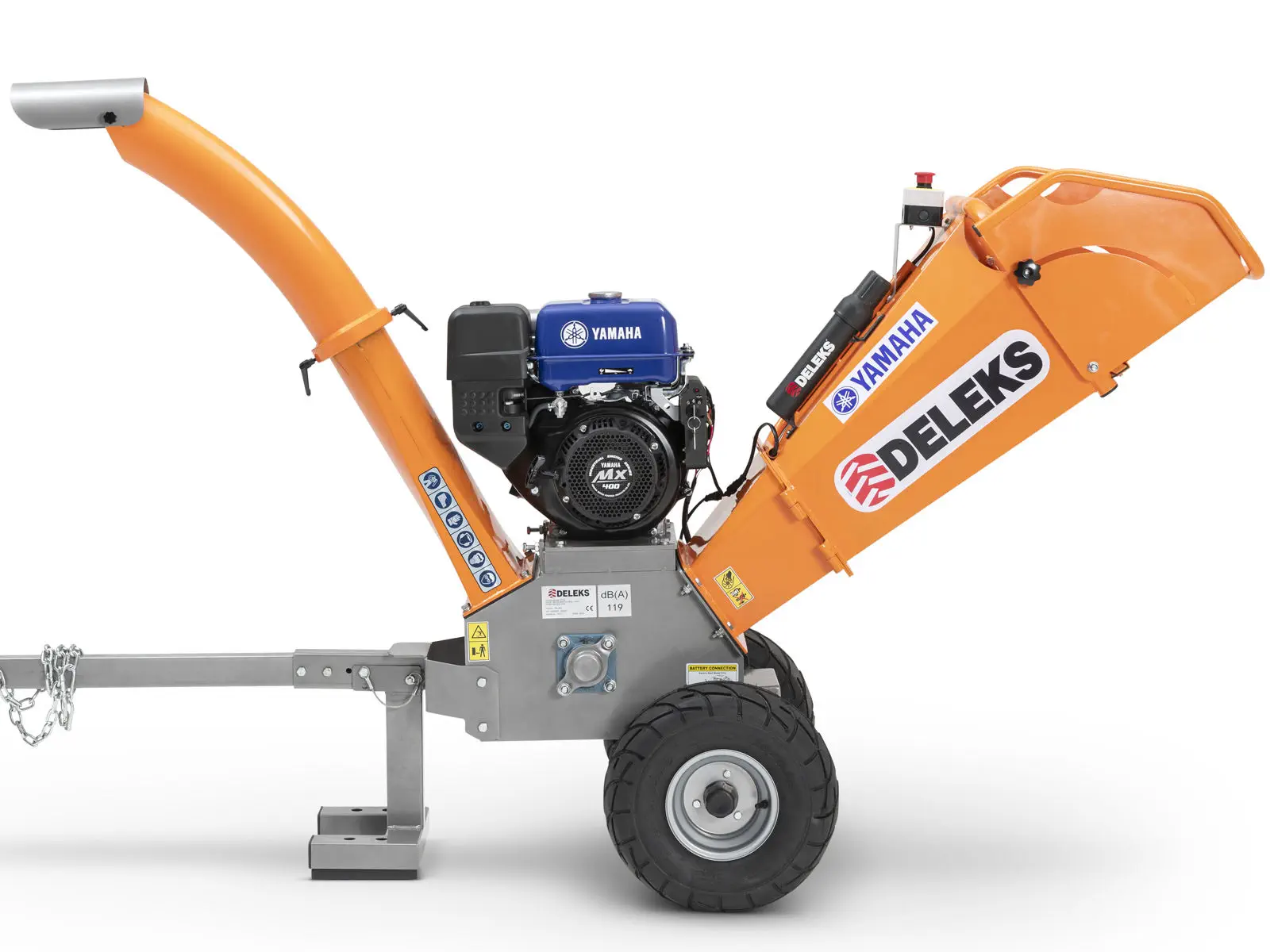 Towed wood chipper - DK-800 YAMAHA - DELEKS SRL - gasoline engine
